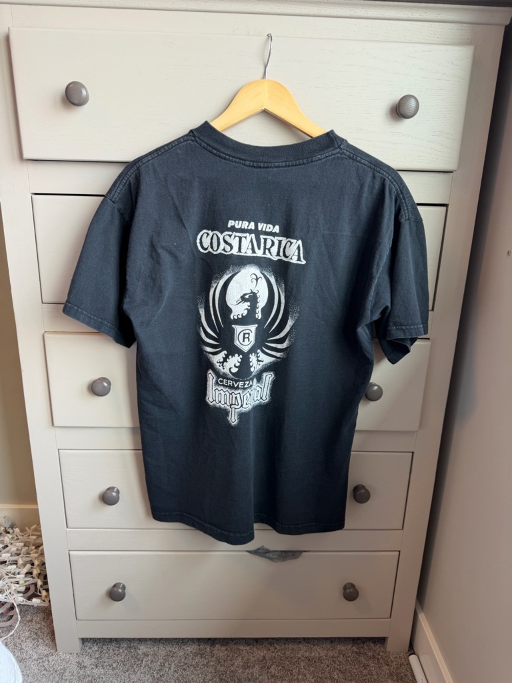 Vintage Tourist Costa Rica 'Pura Vida' Black Graphic Tee